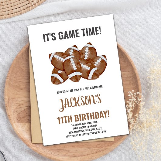Bearbeiten von Boys Sports Party Card mit Game Day Einladung