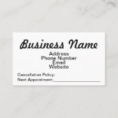 Bearbeiten von Brow Artist Template-Visitenkarte Visitenkarte (Rückseite)