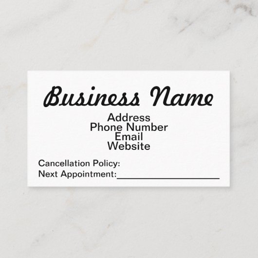 Bearbeiten von Brow Artist Template-Visitenkarte Visitenkarte (Rückseite)