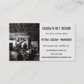 Bearbeiten von Bühnen und Sets Visitenkarte (Vorderseite)