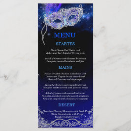 Bearbeiten von Designs für Maskierade-Party-Menü-K Menükarte