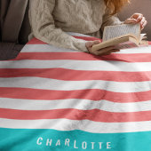 Bearbeiten von Farben mit weißen Streifen Name hin Fleecedecke