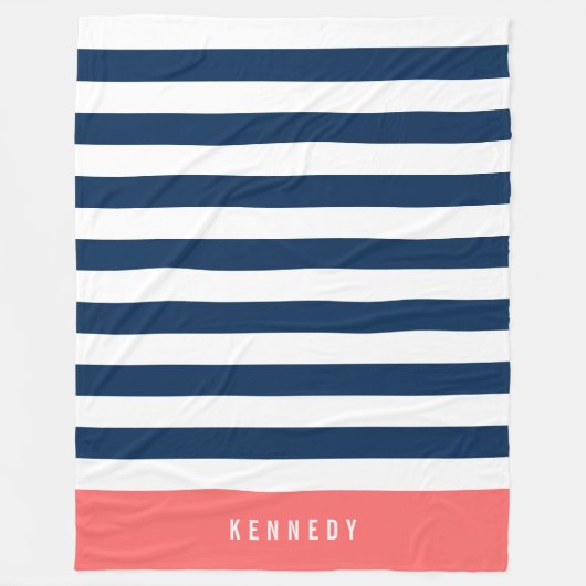 Bearbeiten von Farben mit weißen Streifen Name hin Fleecedecke (Vorderseite)