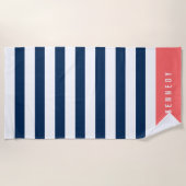 Bearbeiten von Farben mit weißen Streifen Name hin Strandtuch (Vorderseite)