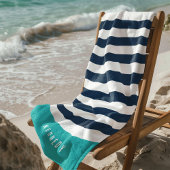 Bearbeiten von Farben mit weißen Streifen Name hin Strandtuch