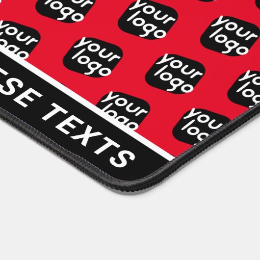 Bearbeiten von Farben und Text Hinzufügen einer Lo Schreibtischunterlage (Ecke)