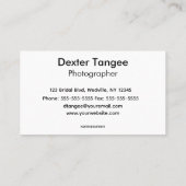 Bearbeiten von Foto QR-Code Visitenkarte (Rückseite)