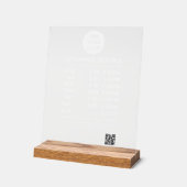 Bearbeiten von Geschäftsöffnungszeiten Logo und QR Acrylschild (Winkel)