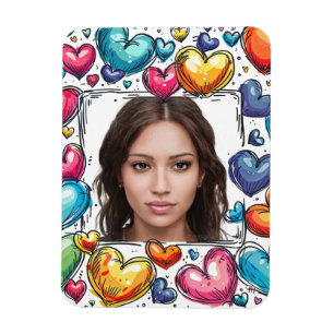 Bearbeiten von Hearts-Foto-Rahmen Magnet