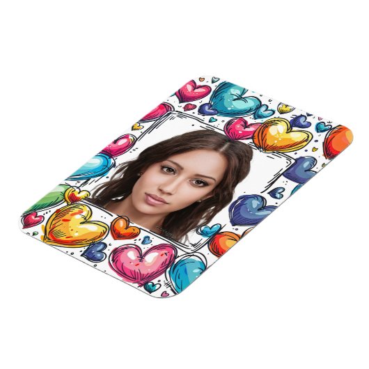 Bearbeiten von Hearts-Foto-Rahmen Magnet (Linke Seite)