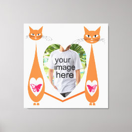 Bearbeiten von Liebe-Herz für Katzen - Benutzerdef Leinwanddruck