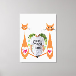 Bearbeiten von Liebe-Herz für Katzen - Benutzerdef Leinwanddruck