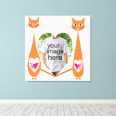 Bearbeiten von Liebe-Herz für Katzen - Benutzerdef Leinwanddruck (Insitu (Holzboden))