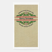 Bearbeiten von Namenstext-Matching Weihnachten Hol Serviette (Vorderseite)