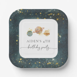 Bearbeiten von Outerspace-Party-Tellern Pappteller