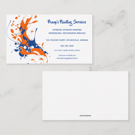 Bearbeiten von Paint-Bildpunkten Visitenkarte (Vorne/Hinten)