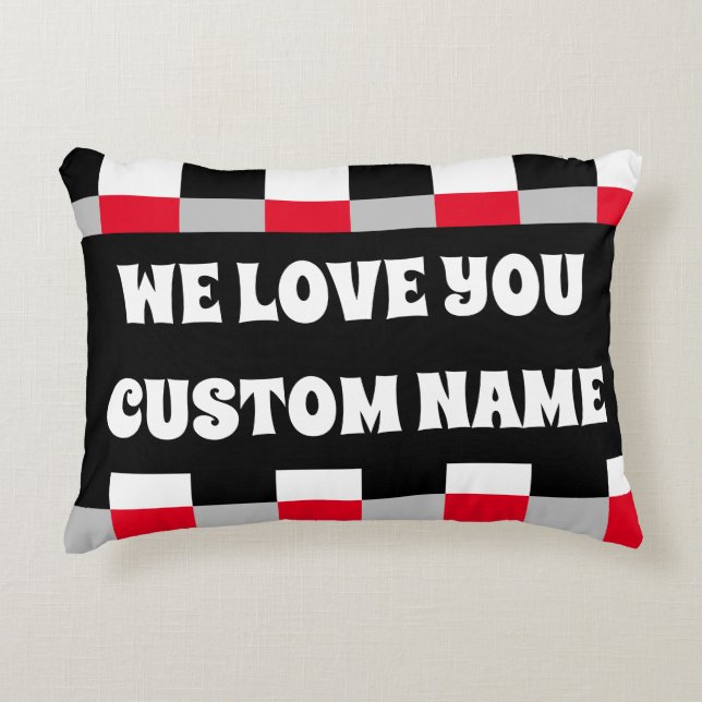 Bearbeiten von Prüfbrettmustern Dekokissen (Vorderseite)