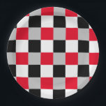 Bearbeiten von Prüfbrettmustern Pappteller<br><div class="desc">Ein buntes bearbeitbares Schachbrett oder Gingham Muster. Klicken Sie zum Personalisieren auf Design bearbeiten und wählen Sie bis zu 4 Farben. Fühlen Sie sich frei fragen für Design-Hilfe.</div>