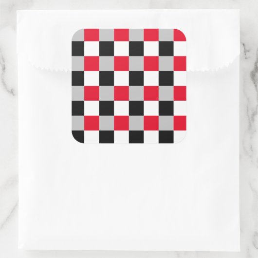 Bearbeiten von Prüfbrettmustern Quadratischer Aufkleber (Tasche)