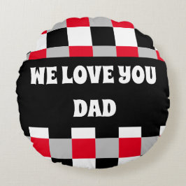 Bearbeiten von Prüfbrettmustern Rundes Kissen