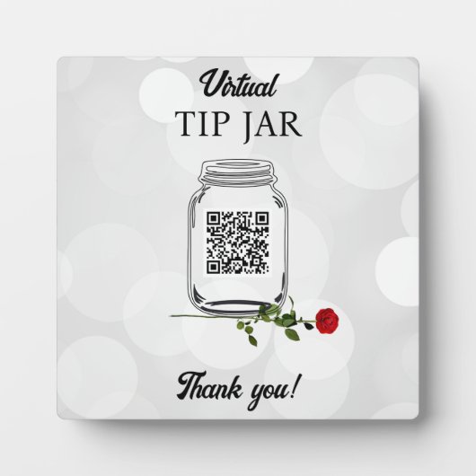 Bearbeiten von QR-Code Tip Jar und Rose Fotoplatte (Vorderseite)