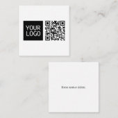 Bearbeiten von QR-Code und Ihr Firmenlogo oder -Im Begleitkarte (Vorne/Hinten)