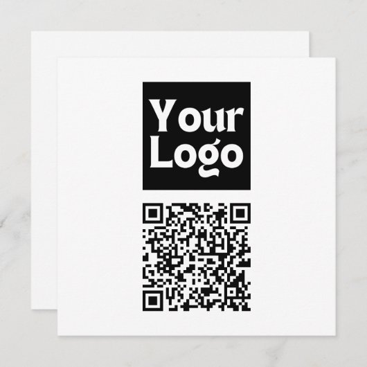 Bearbeiten von QR-Code und Ihr Firmenlogo oder -Im Dankeskarte (Vorne/Hinten)