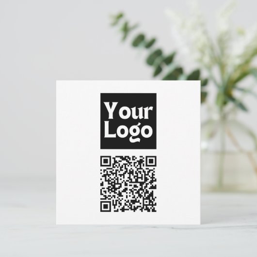 Bearbeiten von QR-Code und Ihr Firmenlogo oder -Im Dankeskarte (Stehend Vorderseite)