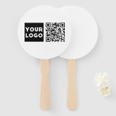 Bearbeiten von QR-Code und Ihr Firmenlogo oder -Im Fächer (Vorne und Hinten)