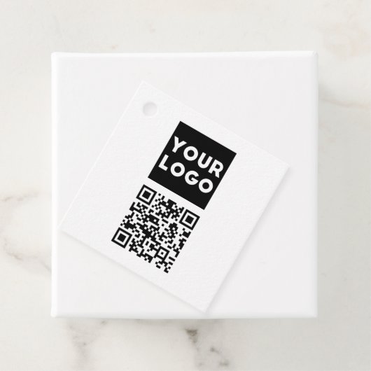 Bearbeiten von QR-Code und Ihr Firmenlogo oder -Im Geschenkanhänger (Beispiel)