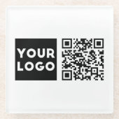 Bearbeiten von QR-Code und Ihr Firmenlogo oder -Im Glasuntersetzer (Vorderseite)