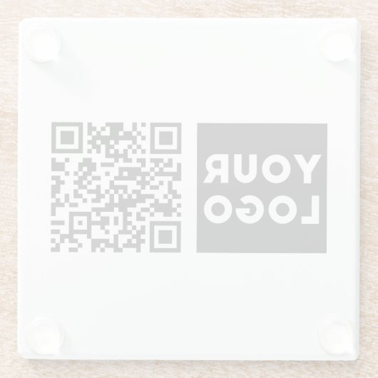Bearbeiten von QR-Code und Ihr Firmenlogo oder -Im Glasuntersetzer (Rückseite)