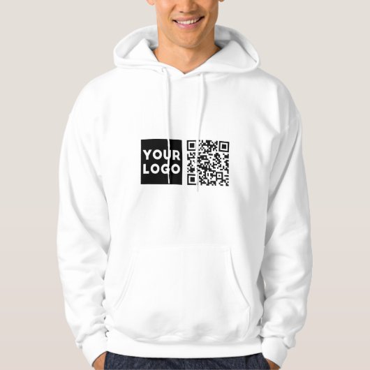 Bearbeiten von QR-Code und Ihr Firmenlogo oder -Im Hoodie (Vorderseite)