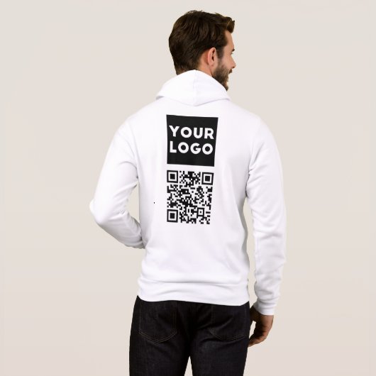 Bearbeiten von QR-Code und Ihr Firmenlogo oder -Im Hoodie (Schwarz voll)