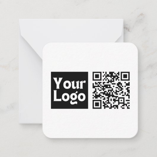 Bearbeiten von QR-Code und Ihr Firmenlogo oder -Im Mitteilungskarte (Vorderseite)