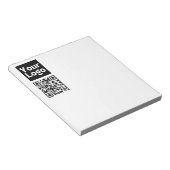 Bearbeiten von QR-Code und Ihr Firmenlogo oder -Im Notizblock (angewinkelt)