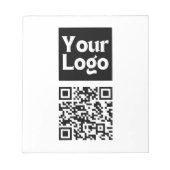 Bearbeiten von QR-Code und Ihr Firmenlogo oder -Im Notizblock (Vorderseite)