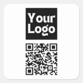 Bearbeiten von QR-Code und Ihr Firmenlogo oder -Im Quadratischer Aufkleber (Vorderseite)