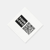 Bearbeiten von QR-Code und Ihr Firmenlogo oder -Im Serviette (Ecke)