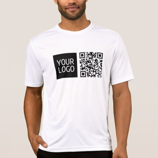 Bearbeiten von QR-Code und Ihr Firmenlogo oder -Im T-Shirt (Vorderseite)