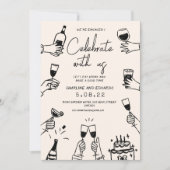 Bearbeiten von Retro Contemporary Verlobung Einladung (Vorderseite)