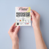 Bearbeiten von Scans zum Pay-Sign - QR-Code-Vorlag Flyer (Gruppe)