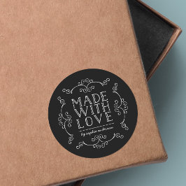 Bearbeiten von Schnörkeln mit Liebe Runder Aufkleber