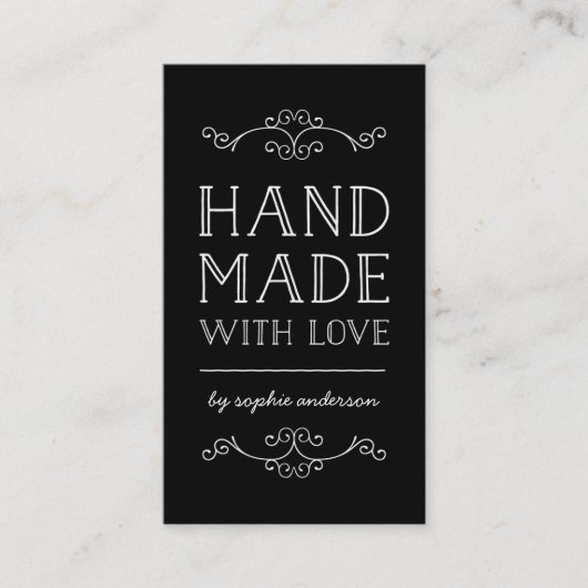 Bearbeiten von Schnörkeln mit Liebe Visitenkarte (Vorderseite)