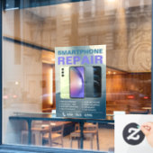 Bearbeiten von Smartphone-Reparaturdiensten Fensteraufkleber (Café-Fenster)