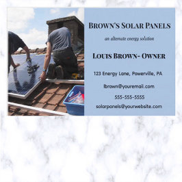 Bearbeiten von Solarenergiemodulen - Visitenkarte