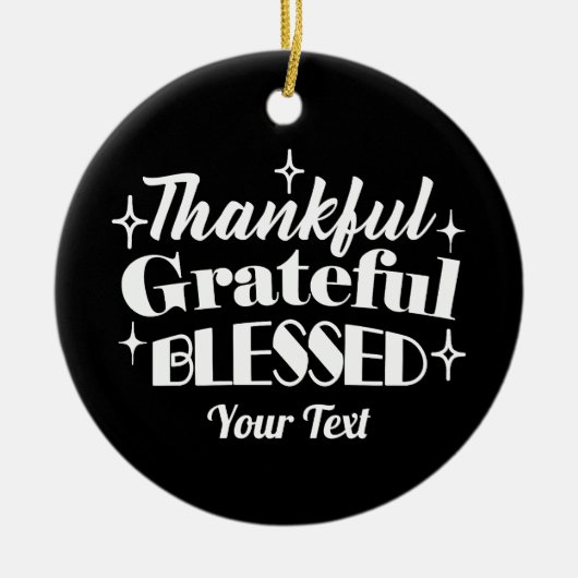 Bearbeiten von Sparkling-Erntedank-Quotierungen Keramik Ornament (Vorne)