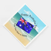 Bearbeiten von Text, der auf den Flaggenstrand von Serviette (Ecke)