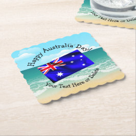 Bearbeiten von Text, der auf den Flaggenstrand von Untersetzer