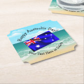 Bearbeiten von Text, der auf den Flaggenstrand von Untersetzer (angewinkelt)